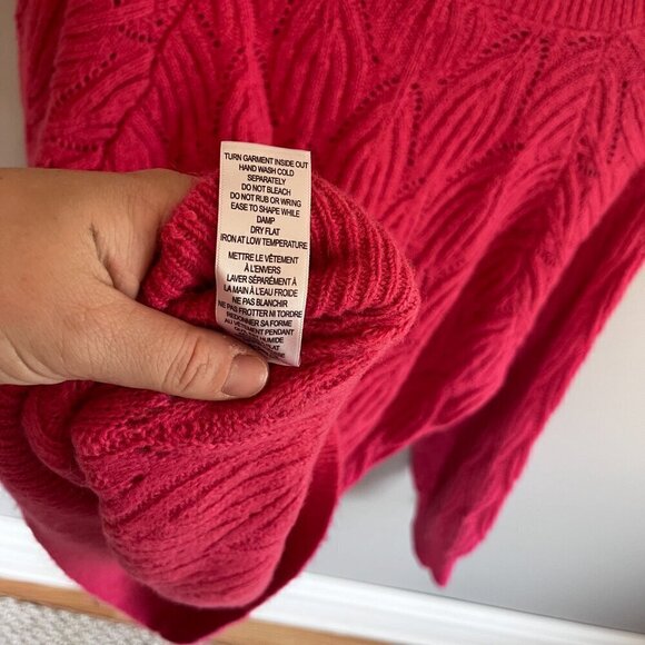 Rickis Plus Size knit sweater hot pink XXL Barbiecore Winter Warm Sweater - Picture 9 of 10